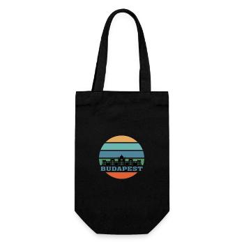 Wahrzeichen der Stadt Budapest Skyline Ungarn - Geschenkbeutel für Flaschen - Schwarz - Vorne