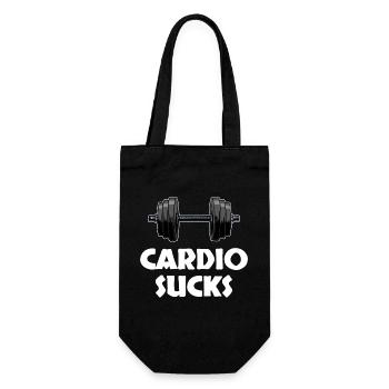 Weight training bodybuilders weight lifting muscles - Gift Bag for Bottles - black - Front