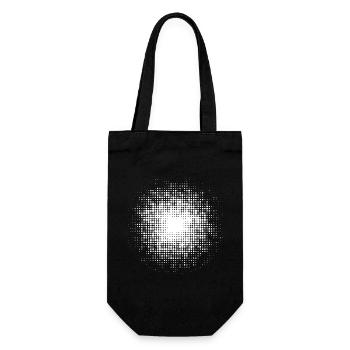 fond rond pointillé blanc - Sac à bouteille - noir - Devant