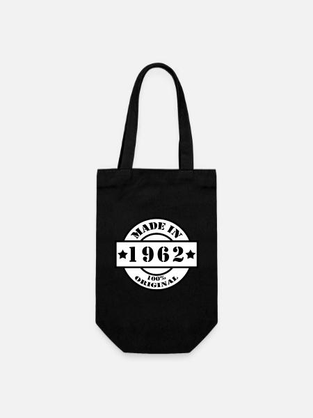 FAIT EN 1962 année de naissance année de fabrication cadeau vintage - Sac à bouteille - noir