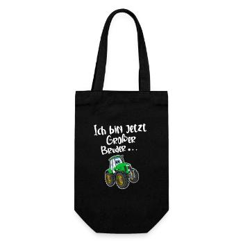 Ich Bin Jetzt Großer Bruder - Geschenkbeutel für Flaschen - Schwarz - Vorne