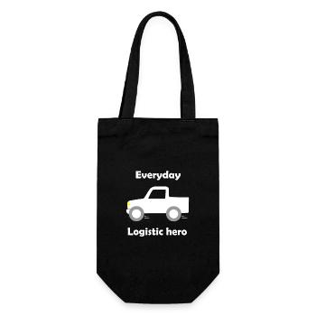 Logistik und Transport - Geschenkbeutel für Flaschen - Schwarz - Vorne