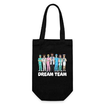 Doctor team assistant doctor doctor specialist nurse - Gift Bag for Bottles - black - Front