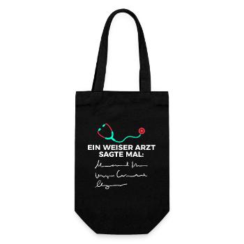 Docteur docteur drôle disant spécialiste médecin assistant - Sac à bouteille - noir - Devant