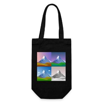 Montagnes colorées, Cervin, Suisse, Alpes, Alpes - Sac à bouteille - noir - Devant