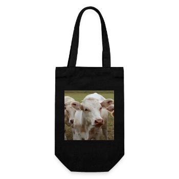 Affiche vache - Sac à bouteille - noir - Devant