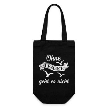 Texel Insel Urlaub - Geschenkbeutel für Flaschen - Schwarz - Vorne