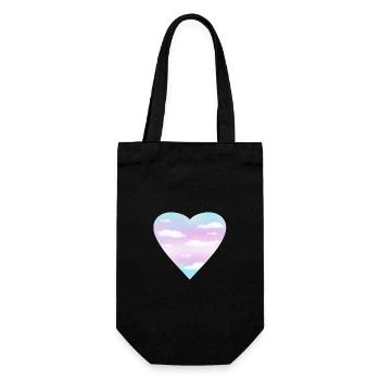 Trans Heart - Geschenkbeutel für Flaschen - Schwarz - Vorne