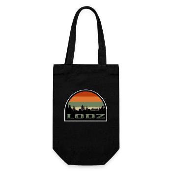 Lodz Pologne Skyline Silhouette Drapeau Polonais Voyage - Sac à bouteille - noir - Devant