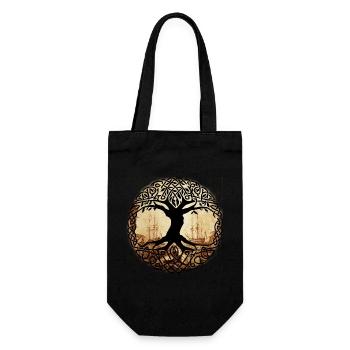 Celtic Tree of Wanderlust - Gift Bag for Bottles - black - Front