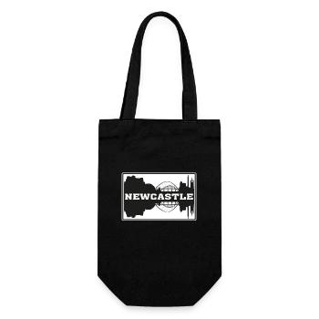 Newcastle England Travel Souvenir Skyline Silhouet - Geschenkbeutel für Flaschen - Schwarz - Vorne