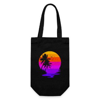 Holiday Holidays Palms Caribbean Beach Sea Summer - Gift Bag for Bottles - black - Front