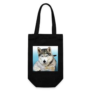 Husky - Geschenkbeutel für Flaschen - Schwarz - Vorne