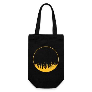 Cercle on fire | 1-Color vectorgraphic - Sac à bouteille - noir - Devant