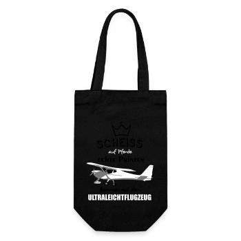 fk9 Flugzeug Pilot Flieger Ultraleichtflugzeug UL - Geschenkbeutel für Flaschen - Schwarz - Vorne
