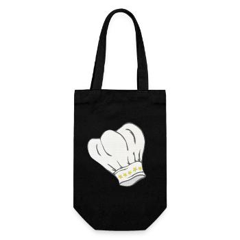 Kochmütze sternenmuster, kochen, schenken männer - Geschenkbeutel für Flaschen - Schwarz - Vorne