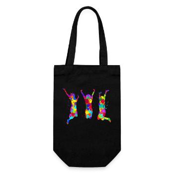 Beste Freunde Für Immer Freundin Buddy - Geschenkbeutel für Flaschen - Schwarz - Vorne