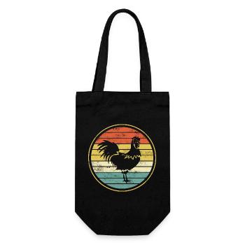 Rooster chicken chickens - Gift Bag for Bottles - black - Front