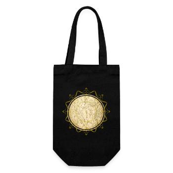 mandala buddhism spirituality - Gift Bag for Bottles - black - Front