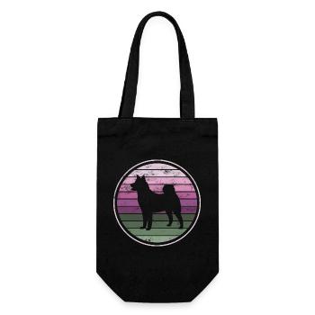 Akita Shiba Inu dog - Gift Bag for Bottles - black - Front