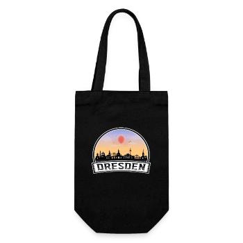 Dresden Germany Skyline Vintage Sunset Travel Souv - Gift Bag for Bottles - black - Front