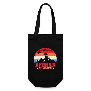 Afghan Summers Veteran Afghanistan - Geschenkbeutel für Flaschen - Schwarz - Vorne
