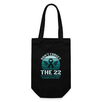 Dont Forget 22 Veterans Ptsd Awareness - Gift Bag for Bottles - black - Front