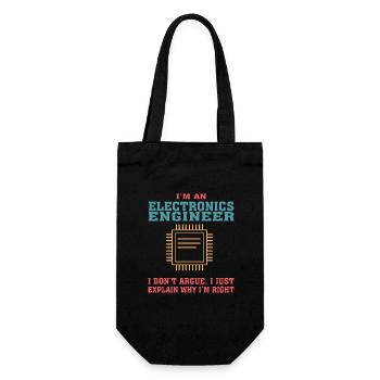 Funny Electronics Engineering Quote for Electronic - Gift Bag for Bottles - black - Front