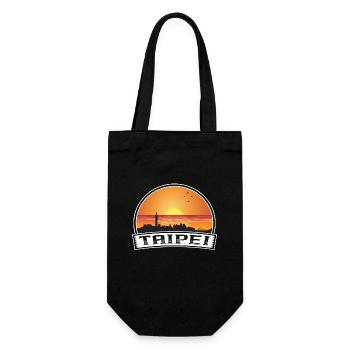 Taipei Taiwan Skyline Vintage Sunset Travel Souven - Sac à bouteille - noir - Devant