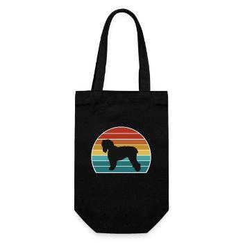 Noir Russian Terrier Dog Silhouette Vintage Sunse - Sac à bouteille - noir - Devant