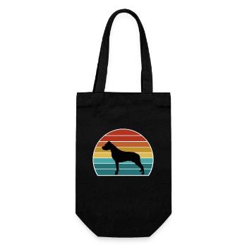 Argentino Dog Silhouette Vintage Sunset pour Chien Lo - Sac à bouteille - noir - Devant