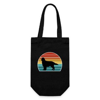 Retriever à poil plat Silhouette Vintage Sunse - Sac à bouteille - noir - Devant