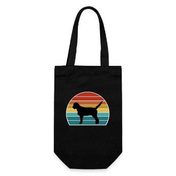 Griffon Fauve De Bretagne Dog Silhouette Vintage S - Gift Bag for Bottles - black - Front