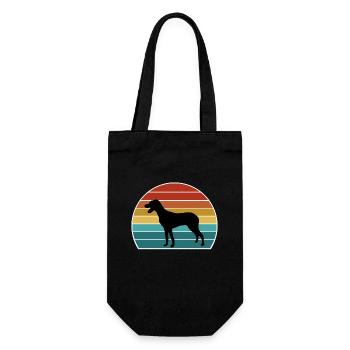 Greek Harehound Dog Silhouette Vintage Sunset for - Gift Bag for Bottles - black - Front