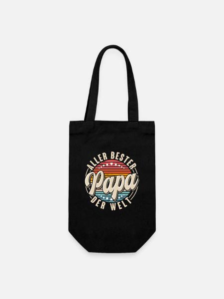 Aller Bester Papa Der Welt - Geschenkbeutel für Flaschen - Schwarz