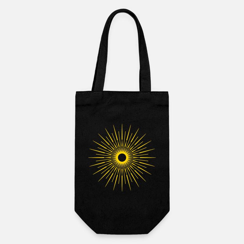 Sun Sun rays - Gift Bag for Bottles - black
