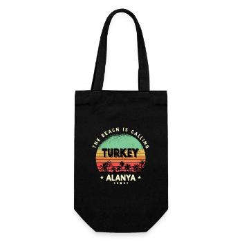 Alanya Turkey Vintage Beach Design - Gift Bag for Bottles - black - Front