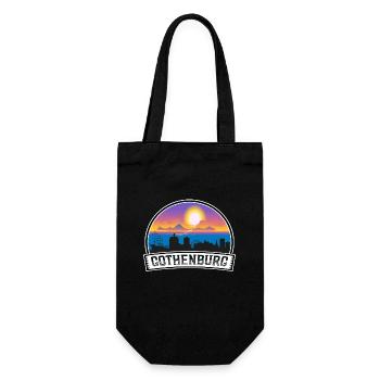 Göteborg Suède Skyline Vintage Sunset Travel So - Sac à bouteille - noir - Devant