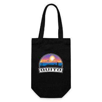 Quito Equador Skyline Vintage Sunset Travel Souven - Sac à bouteille - noir - Devant