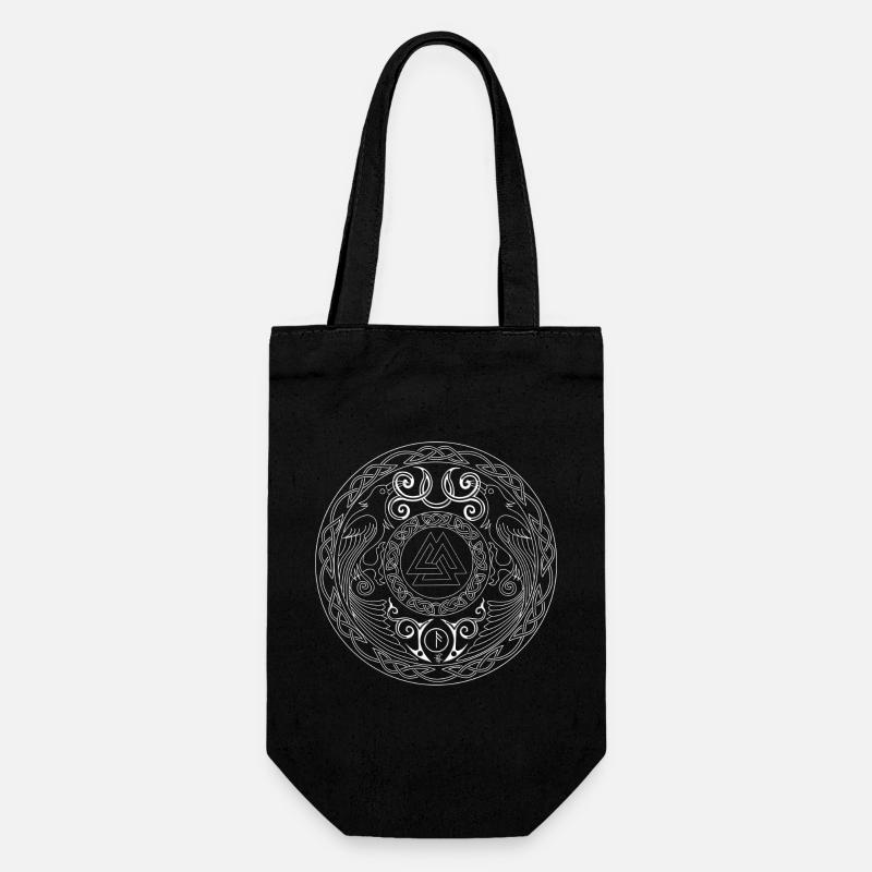 Mandala runique à triade centrale - Sac à bouteille - noir