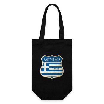 Zakynthos Grèce Armoiries Drapeaux Design - Sac à bouteille - noir - Devant