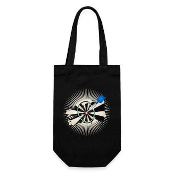 jeu de fléchettes radiant avec flèche de fléchette bleue - Sac à bouteille - noir - Devant