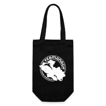 Fermanagh Ireland Map | County Outline Stamp - Gift Bag for Bottles - black - Front