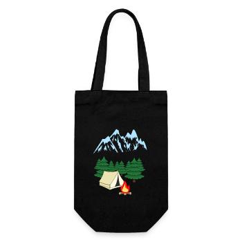 Mountain Mountaineer Expedition Adventure Camping - Gift Bag for Bottles - black - Front