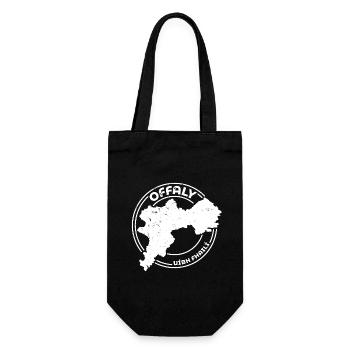 Offaly Ireland Map | County Outline Stamp - Gift Bag for Bottles - black - Front