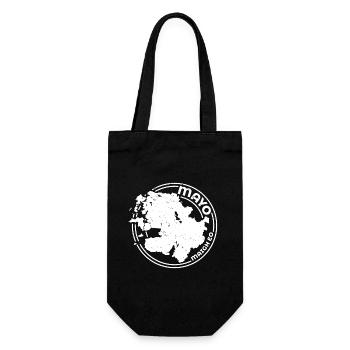 Mayo Ireland Map | County Outline Stamp - Gift Bag for Bottles - black - Front