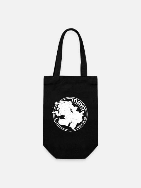 Mayo Ireland Map | County Outline Stamp - Gift Bag for Bottles - black