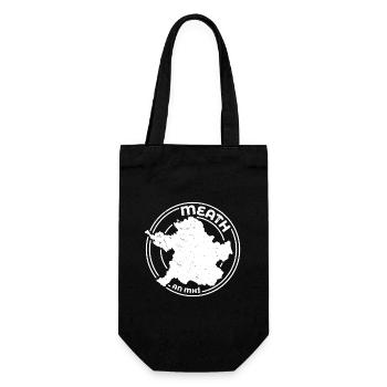 Meath Ireland Map | County Outline Stamp - Gift Bag for Bottles - black - Front