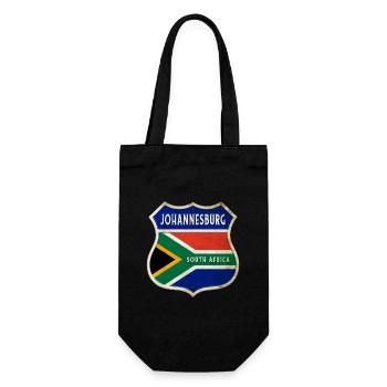 Johannesburg Afrique du Sud Armoiries Drapeaux Design - Sac à bouteille - noir - Devant