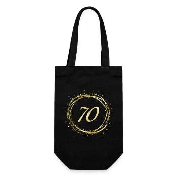 70 - Geschenkbeutel für Flaschen - Schwarz - Vorne